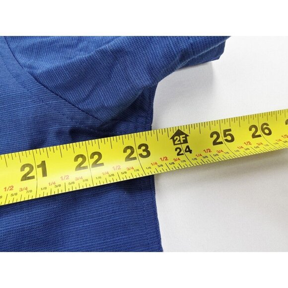 Calvin Klein Size Large Navy Short Sleeve Logo Tag Mens Cotton Pocket Shirt NWT - Picture 2 of 12